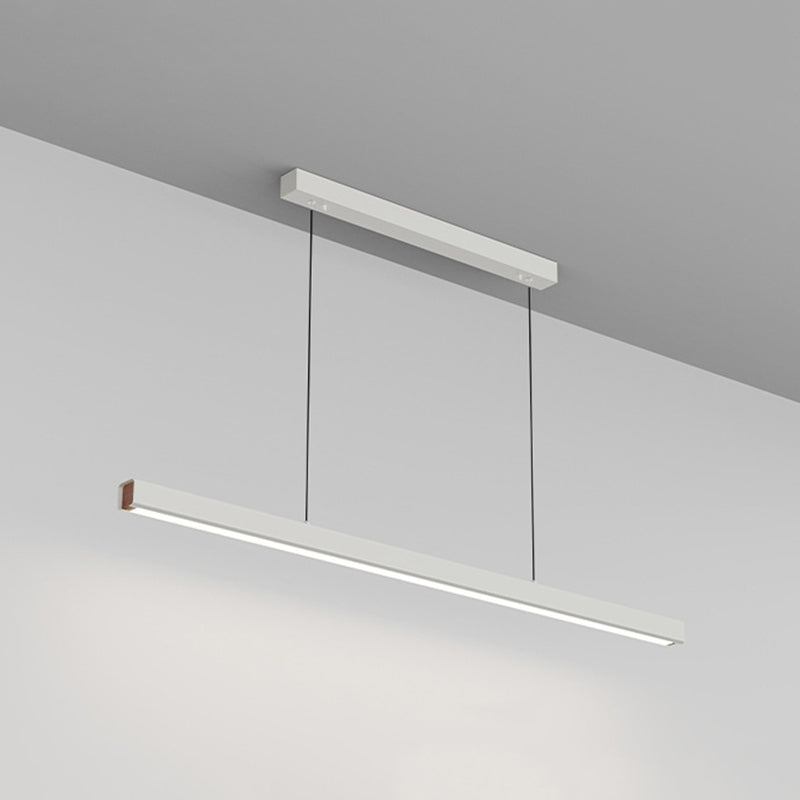 Edge Modern LED Pendelleuchte Linear Schwarz/Weiß Metall&Holz Wohnzimmer