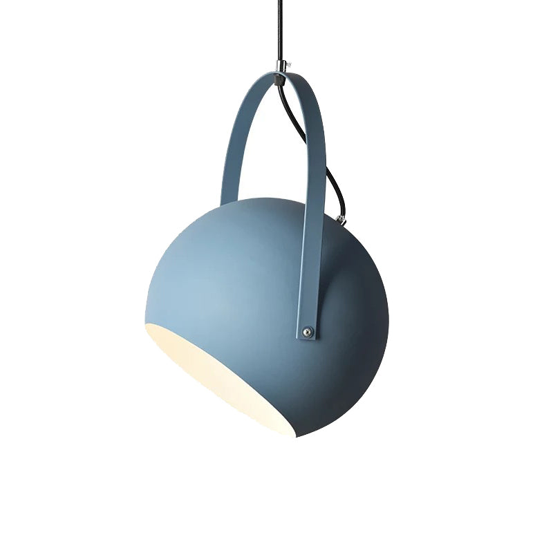 Morandi Modern Kugel LED Pendelleuchte Gelb/Blau/Grau Esszimmer Metall