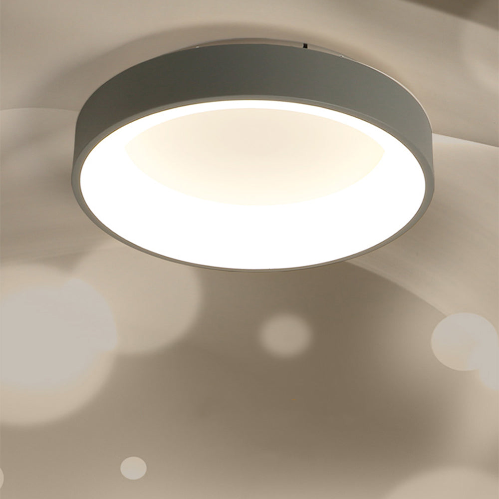 Quinn Modern LED Deckenleuchte Weiß/Grau Schlaf/Wohnzimmer Metall&Acryl Dimmbar