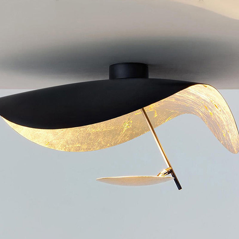 Eveline Design LED Pendel/Denkenleuchte Gold/Schwarz Wohnzimmer