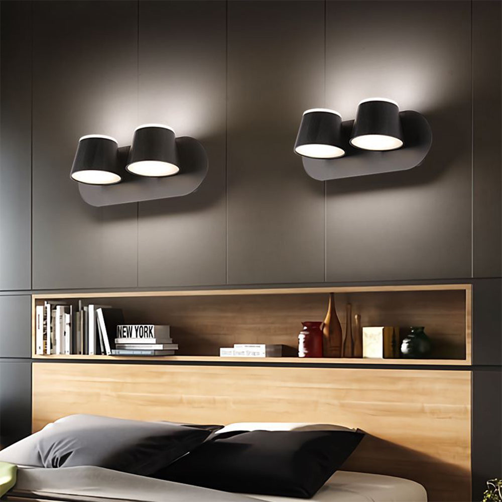 Cooley Modern LED Wandleuchte Schwarz Bad/Schlafzimmer Metall Acryl 1 /2/3-Licht