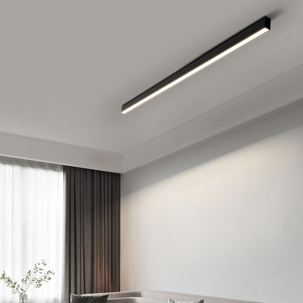 Edge Modern Linear LED Deckenleuchte Schwarz Wohnzimmer Metall