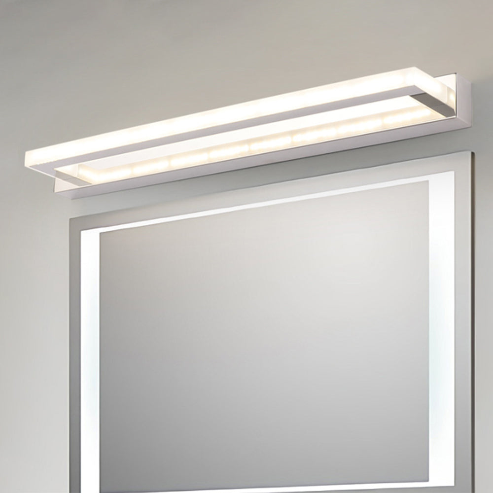 Leigh Rechteckige Spiegelfront LED Wandleuchte Schlafzmmer Metall/Acryl