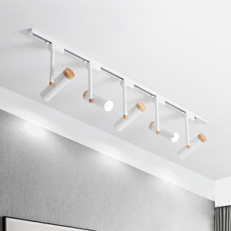 Freja Modern LED Deckenstrahler Ess/Wohnzimmer Schwarz/Weiß Holz
