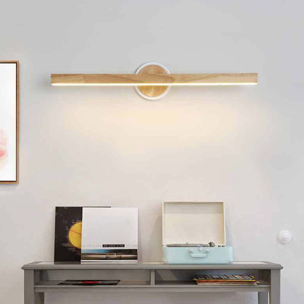 Ozawa Minimalistische LED Wandleuchte Schlafzimmer/Esszimmer Holz