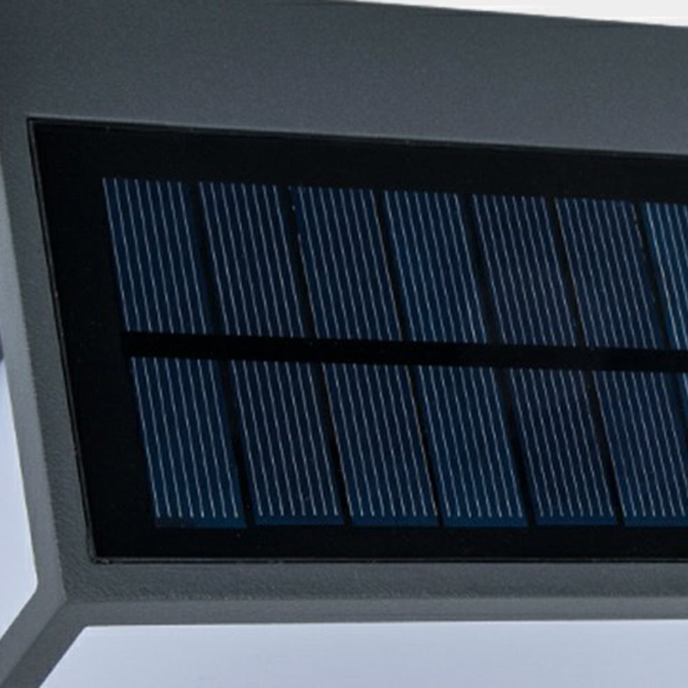 Orr Modern Rechteckig LED Außenwandleuchte Schwarz Flur/Garten Acryl Sensor Solar