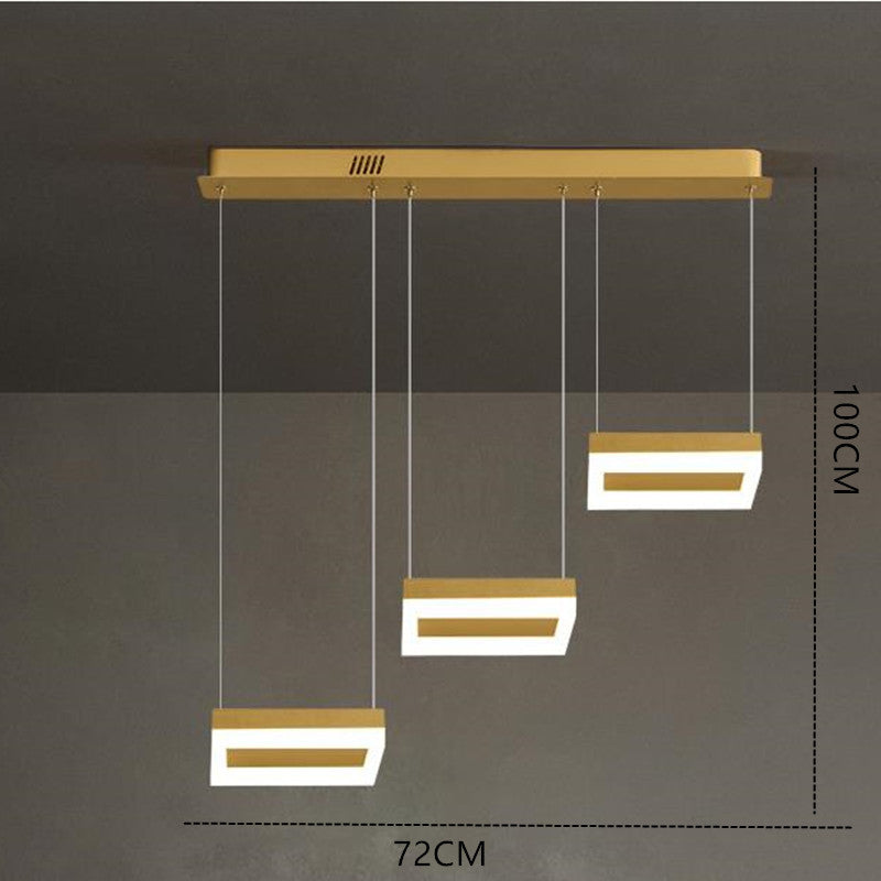 Avi Moderne LED Pendelleuchte Gold Schlafzimmer/Arbeitszimmer