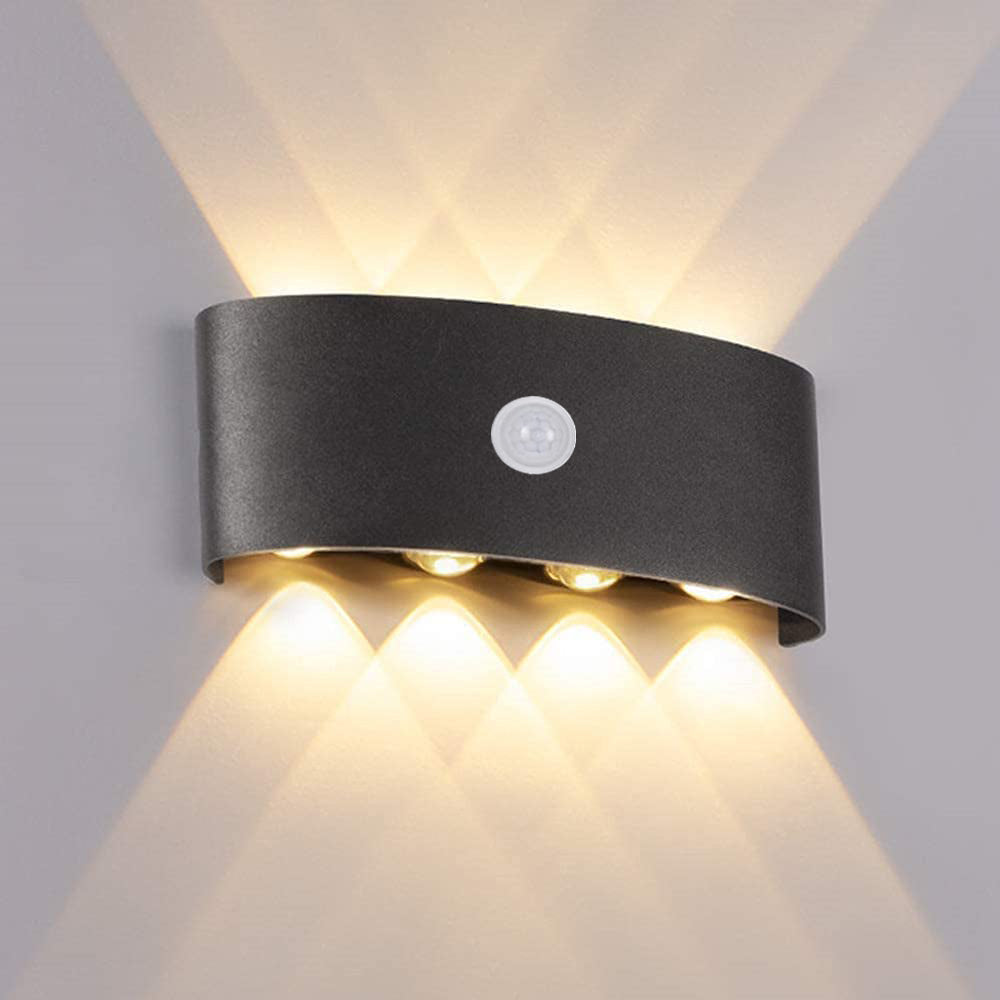 Orr Modern Simple Metall/Acryl LED Wandleuchte, Schwarz/Weiß, Schlafzimmer, 2 Farben