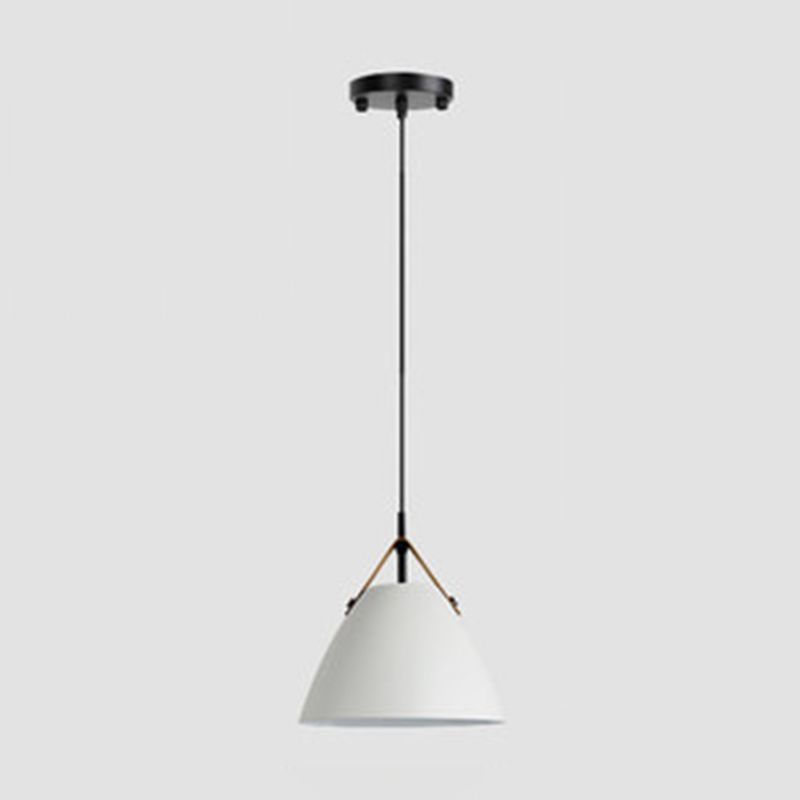 Morandi Modern LED Pendelleuchte Schwarz/Grau/Weiß/Rosa/Blau/Grün Wohn/Schlafzimmer Metall ∅26CM