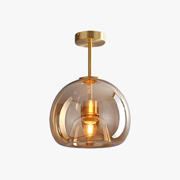 Modern LED Deckenleuchte Glas Gold/Schwarz Las | Flur/Wohnzimmer Sola