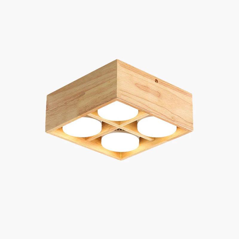 Ozawa Modern LED Deckenleuchte Platz Wohnzimmer Schlafzimmer Holz Acryl