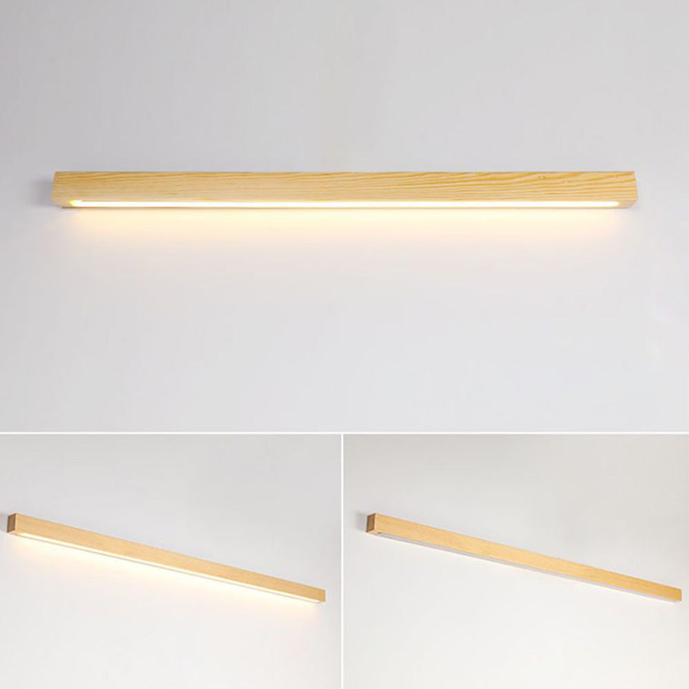 Ozawa Minimalistische LED Wandleuchte Schlafzimmer/Esszimmer Holz Dimmbar