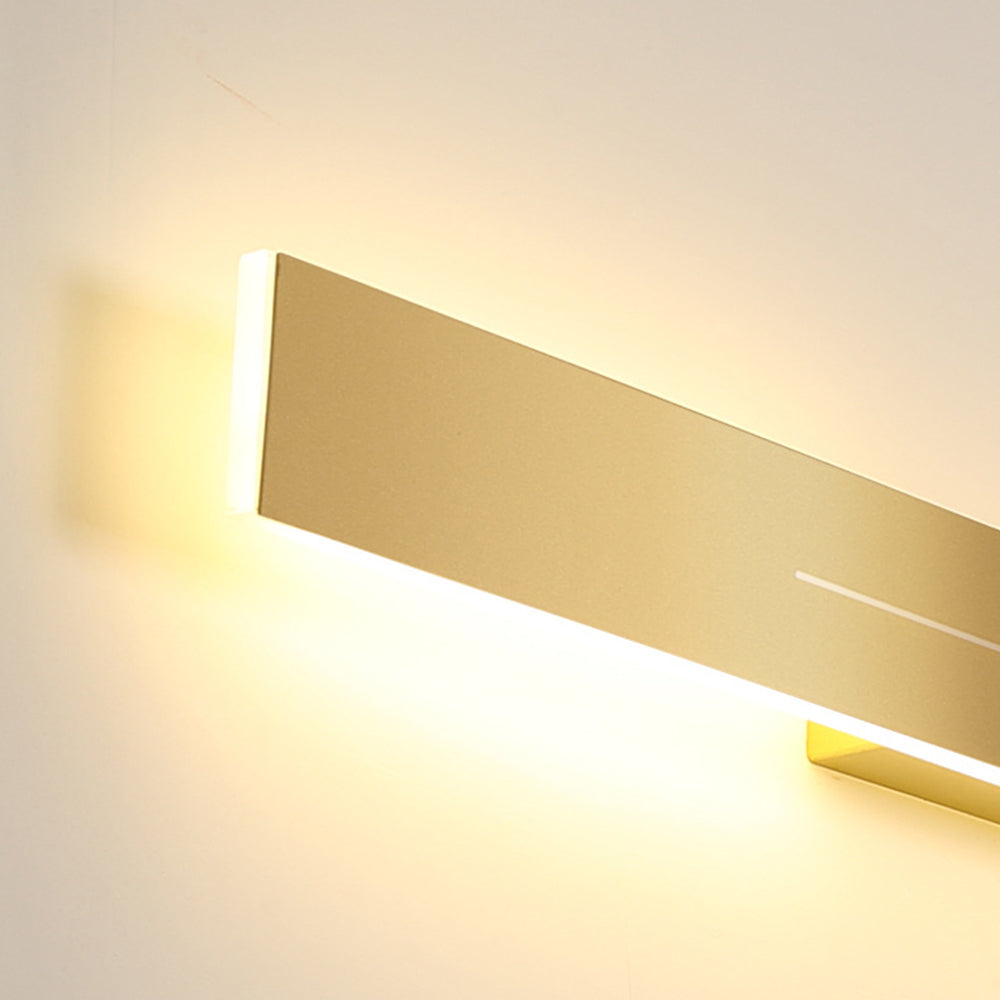 Edge Modern LED Innenwandleuchte Schwarz/Gold Metall Wohnzimmer