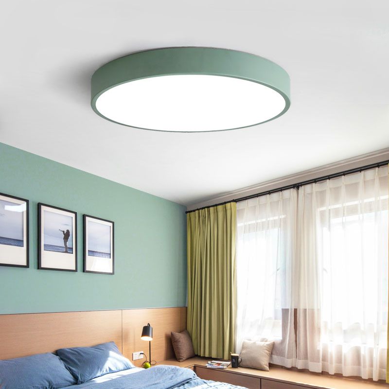 Morandi Modern Deckenleuchte Rund, 5 Farben, Wohnzimmer/Schlafzimmer, Metall Acryl