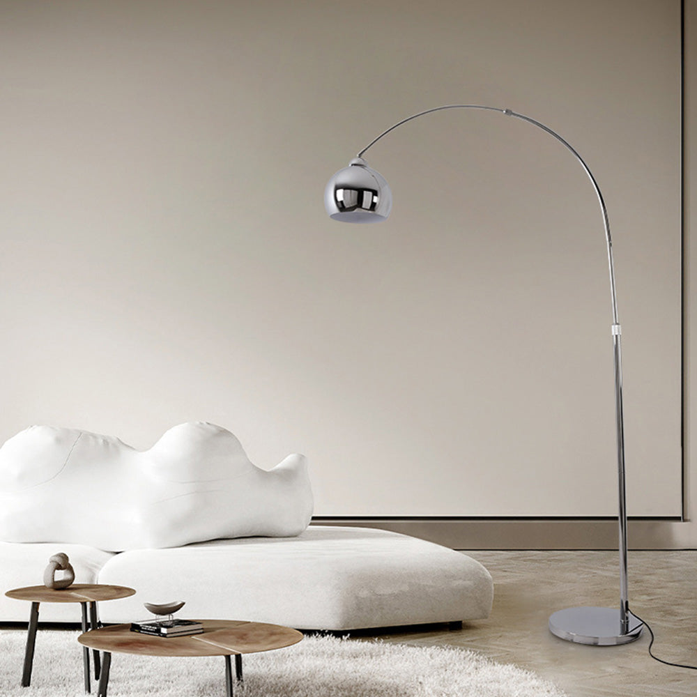 Salgado Angelrute Design LED Stehlampe Silber Wohn/Essen/Schlafzimmer Metall