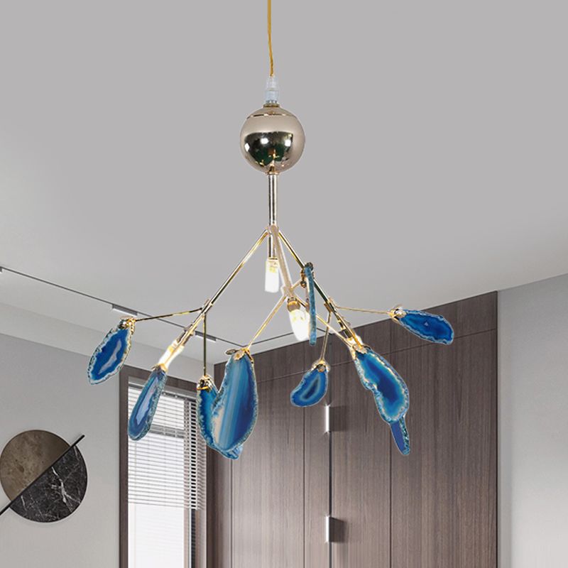 Javon Design LED Pendelleuchte Schlafzimmer/Esszimmer Blau Metall