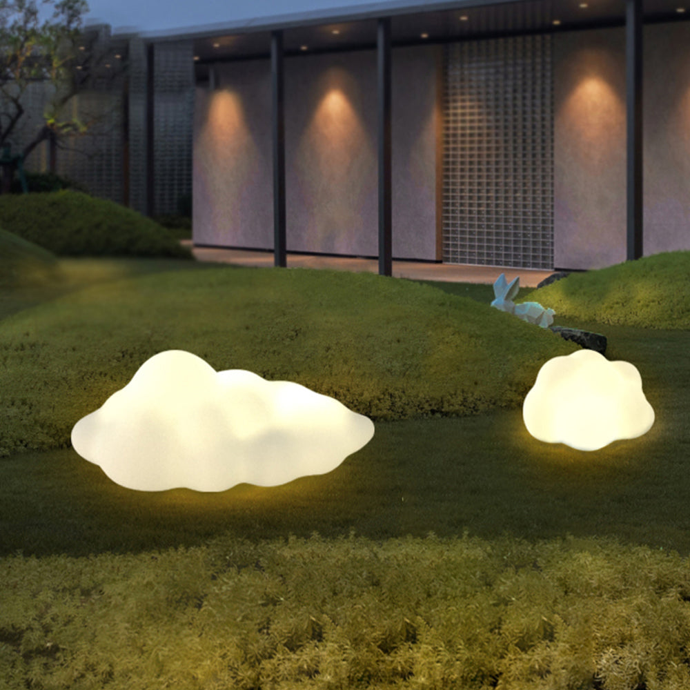 Minori Design Wolke LED Außenleuchte Weiß Garten Acryl Wiederaufladbar 30CM/55CM/60CM/90CM/120CM/180CM Lang