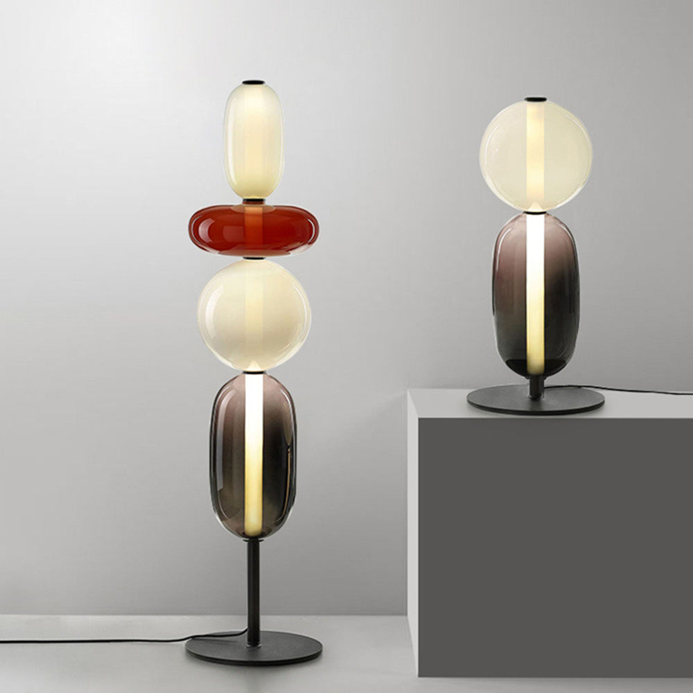 Morandi Modern LED Stehlampe Bunt Ess/Wohn/Schlafzimmer Metall/Glas