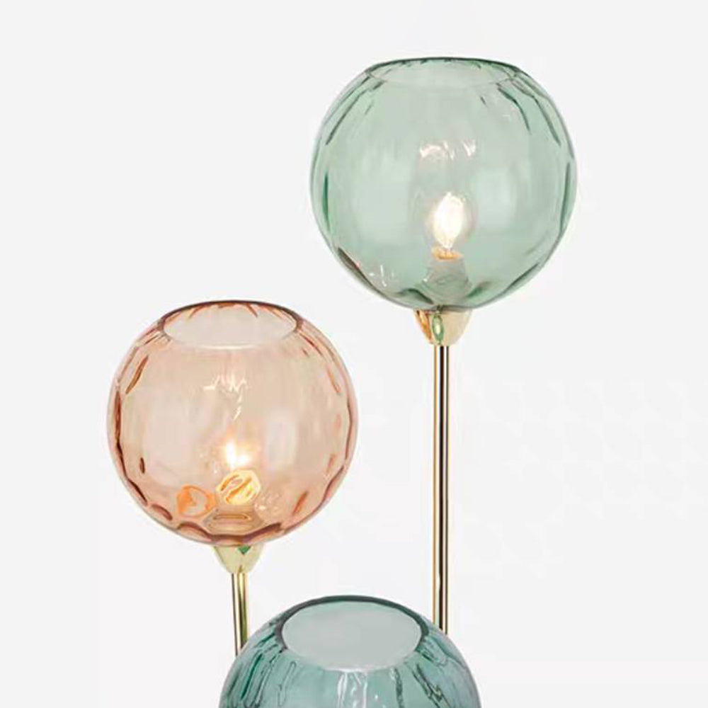 Hailie Modern Blase LED Stehleuchte Rosa-Grau / Orange-Blau Wohn/Schlaf/Arbeitszimmer Metall Glas 3-flammig, 2 Farben, Höhe 153CM