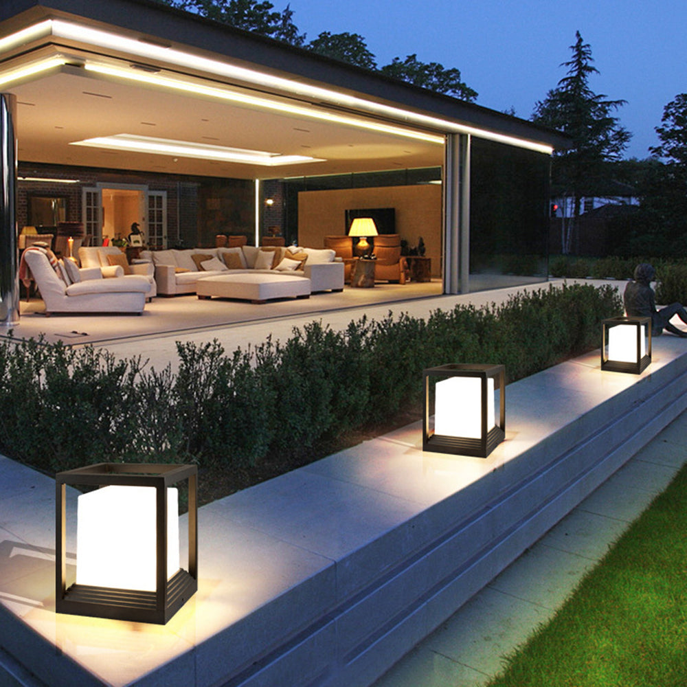 Orr Modern LED Außensockelleuchte Schwarz Garten/Terrasse/Flur