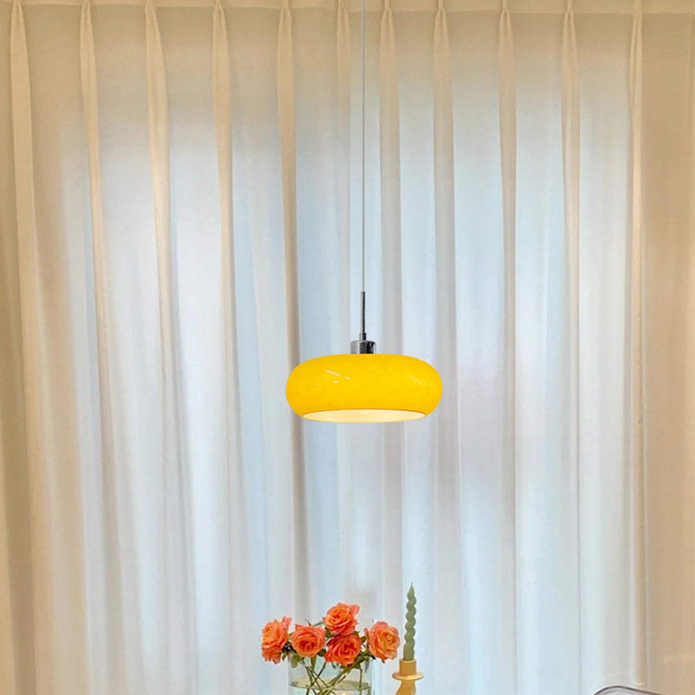 Hailie Modern LED Pendelleuchte Weiß Glas Schlaf/Wohnzimmer