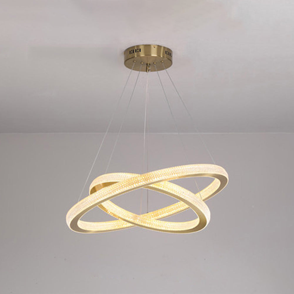 Kirsten Modern Ring LED Kronleuchter Gold Wohn/Schlafzimmer Metall