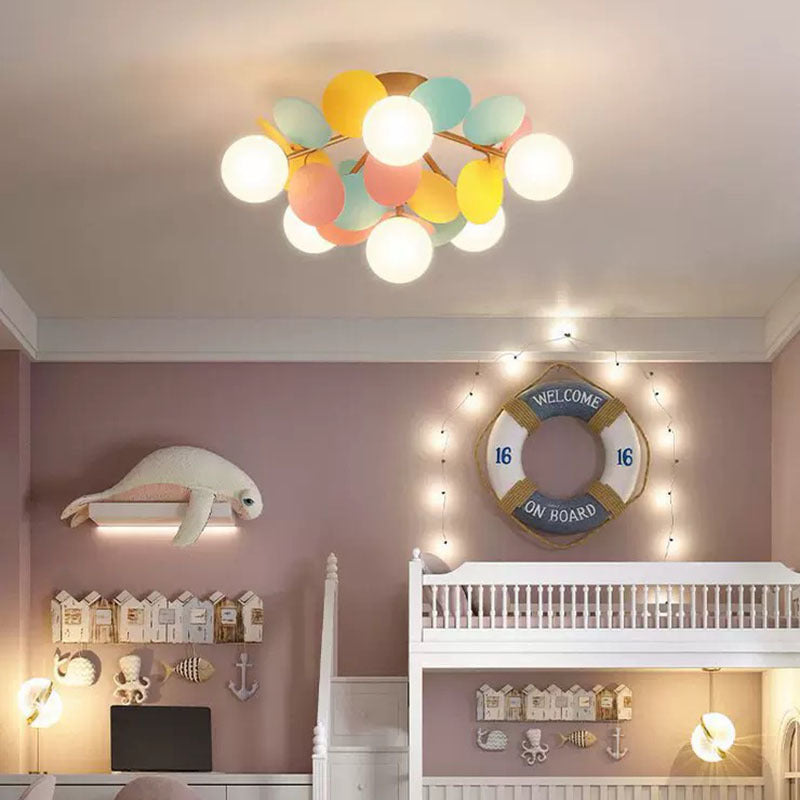 Morandi Modern Rund LED Deckenleuchte Mehrfarbig Kinderzimmer Metall Acryl