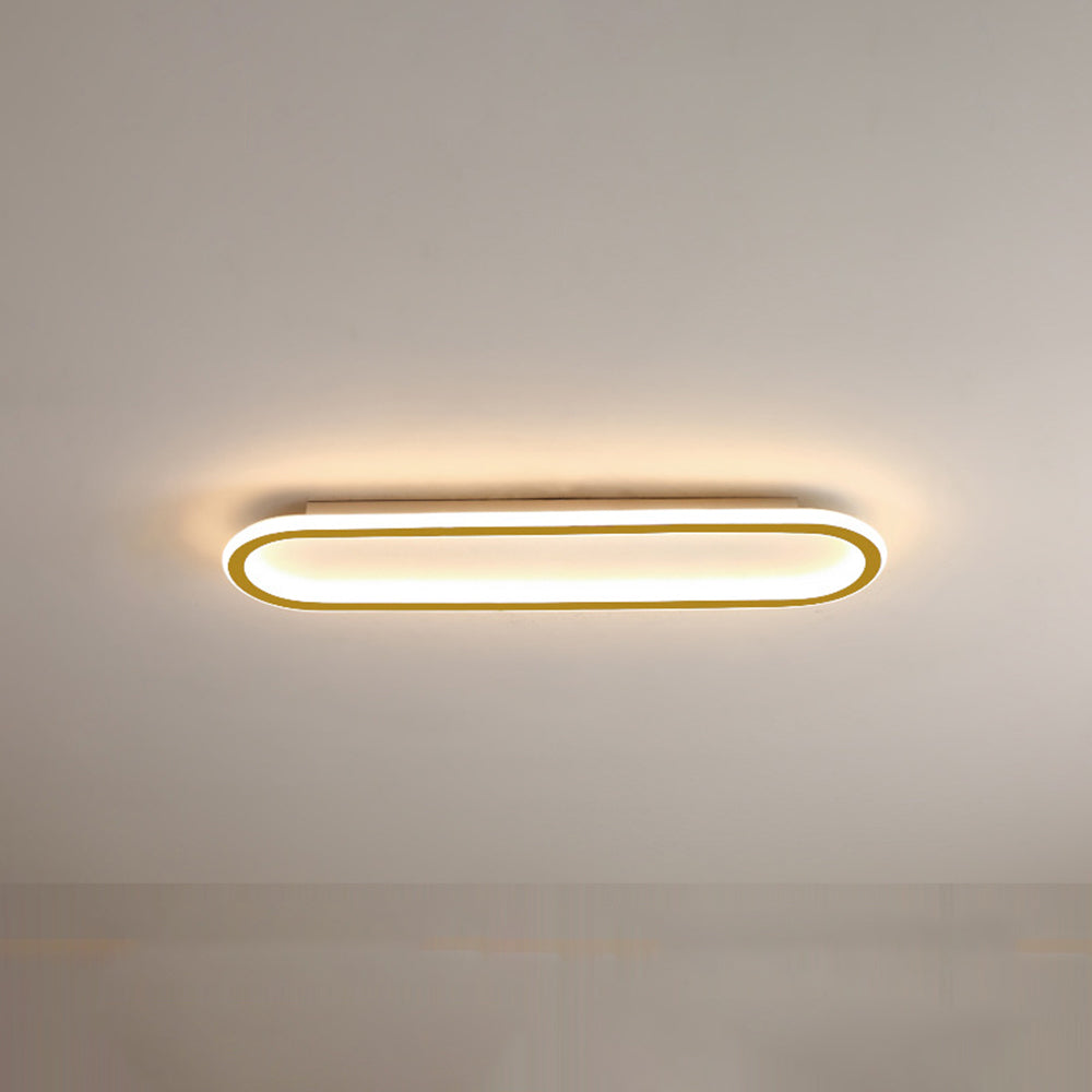 Quinn Modern LED Deckenleuchte Schwarz/Gold Schlaf/Wohnzimmer Metall Acryl
