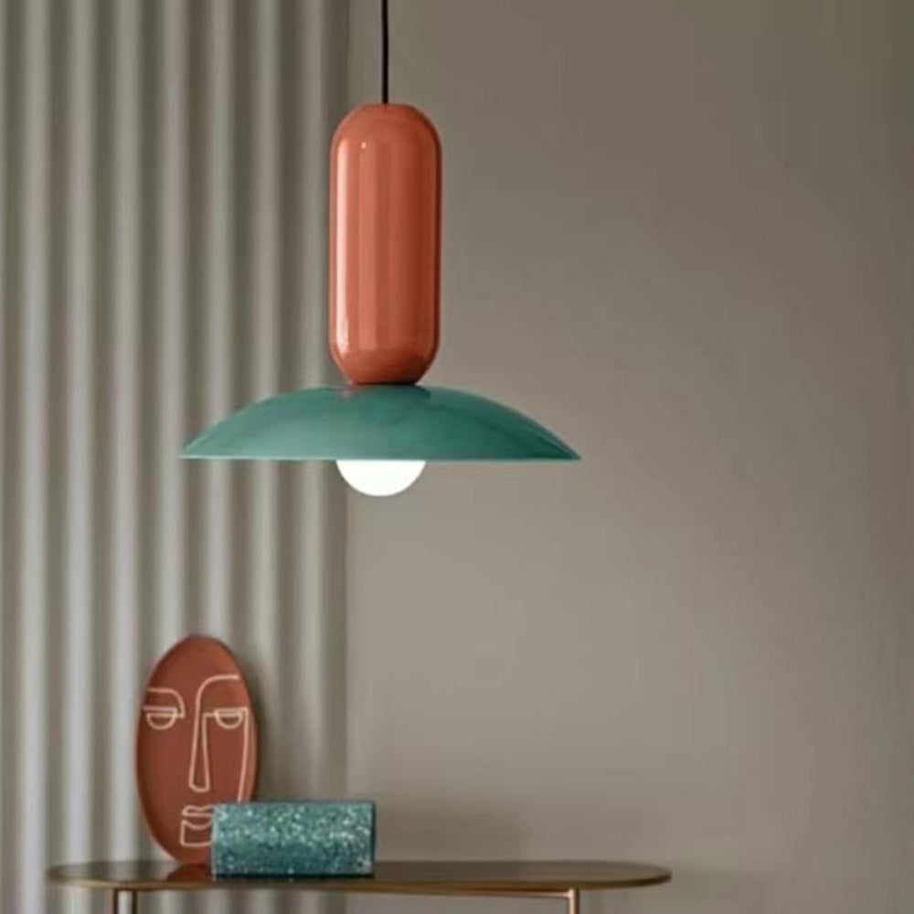 Morandi Modern Design LED Pendelleuchte Bunt Metall Weiß Ess/Schlafzimmer