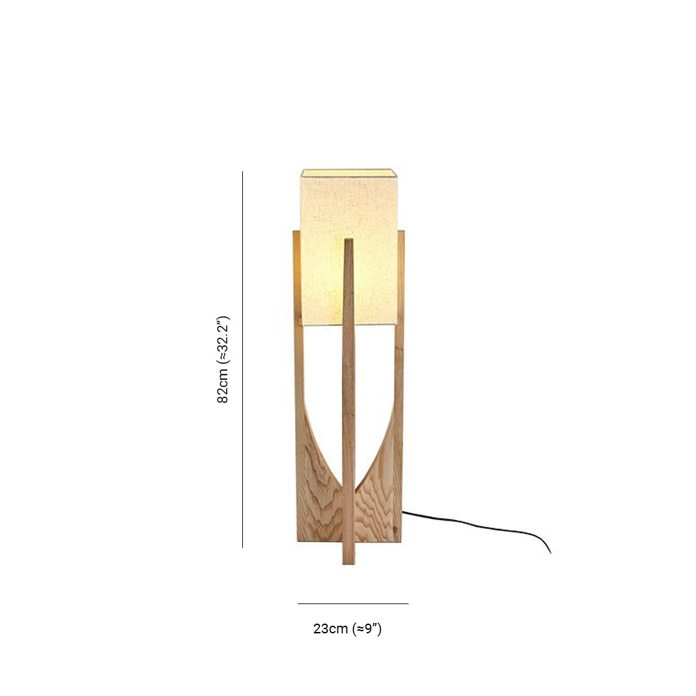 Ozawa Design LED Stehlampe Holzfarbe Wohn/Arbeits/Schlaf/Esszimmer Holz&Stoff