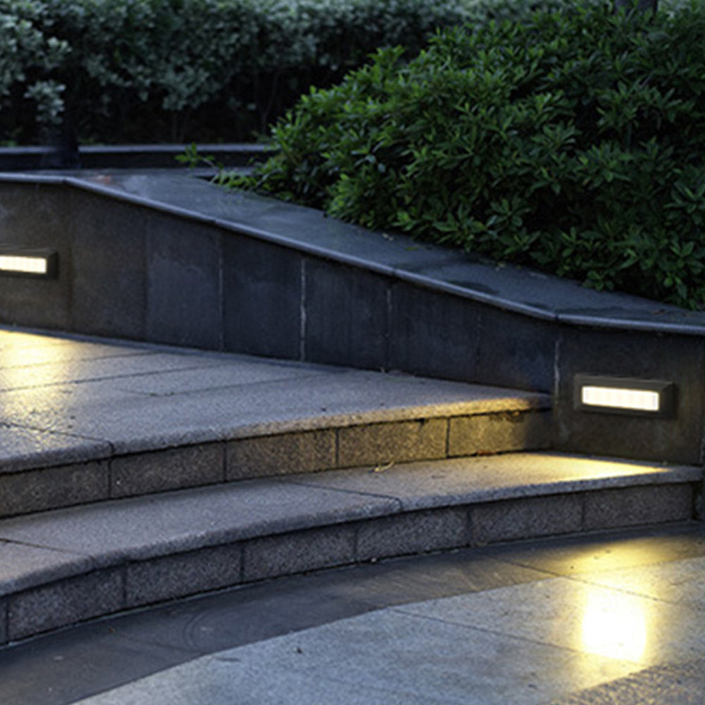 Orr Modern Rechteck LED Außenleuchte Schwarz/Grau Flur/Garten/Terrasse Metall&Acryl 23CM Lang