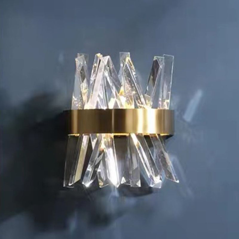 Marilyn Dekorative Geometrische Kristall/Metall Wandlampe Gold Wohnzimmer