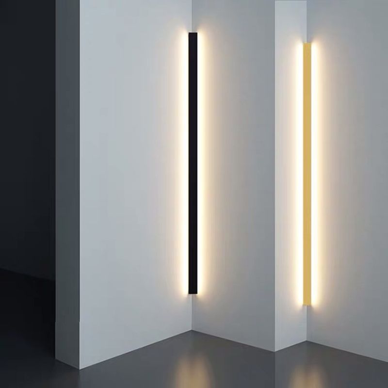 Edge Minimalistisch Linear LED Wandleuchte Gold/Schwarz/Weiß Schlafzimmer Metall&Acryl