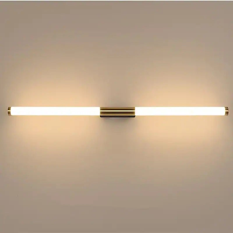 Leigh Einfache moderne Linear LED Wandleuchte Weiß-Gold Schlafzimmer Metall