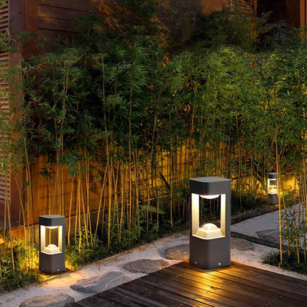 Pena minimalistische LED Außenleuchte Solar Schwarz Garten/Terrasse Metall Acryl