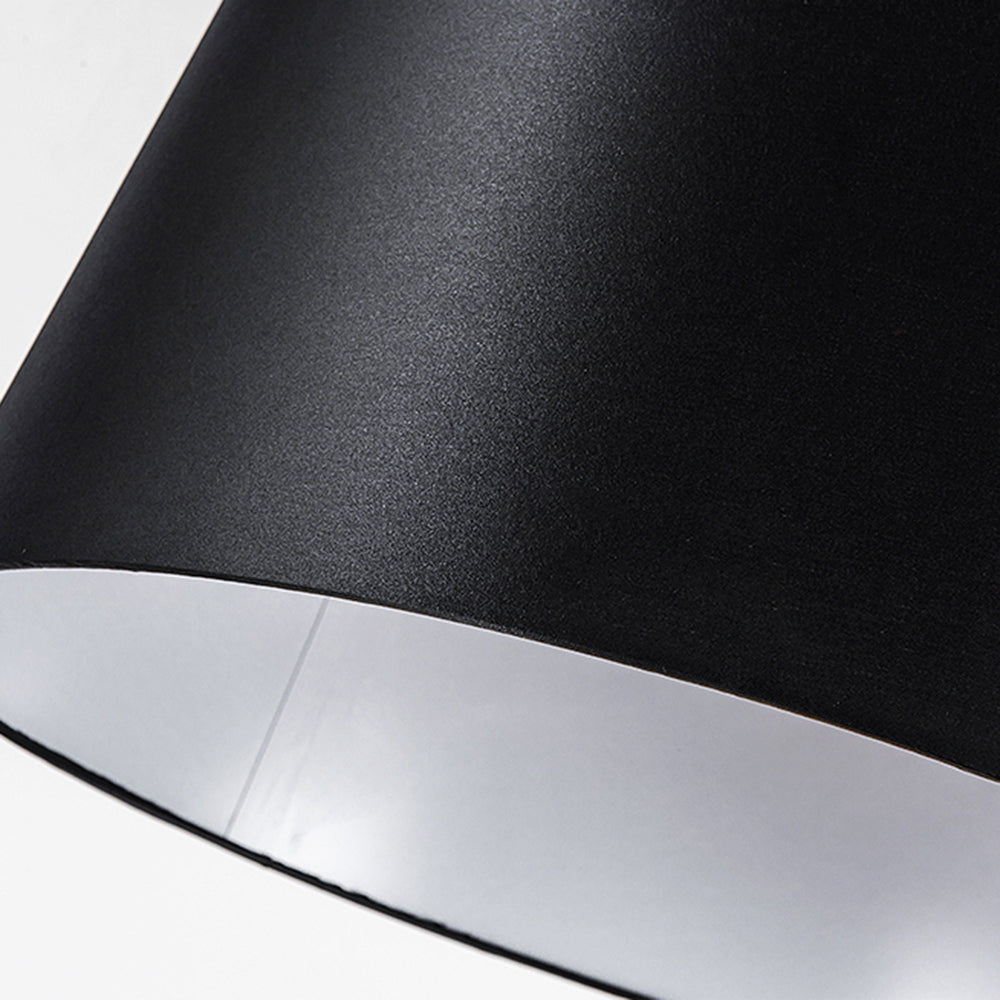 Salgado Schwarze Stehlampe 3 Farbtemperaturen schaltbar, Kunstfaser & Metall