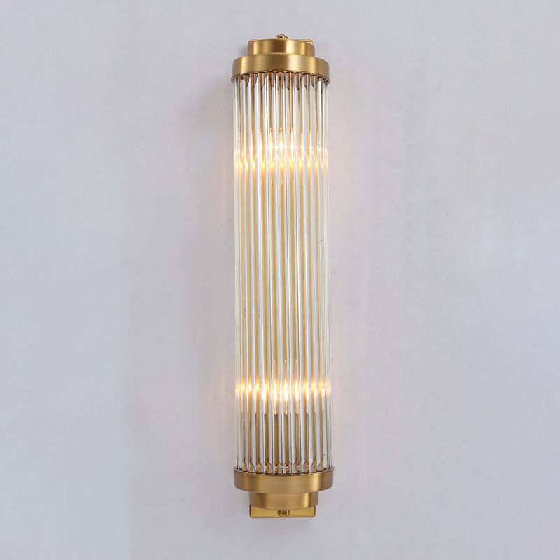 Orr Modern Zylindrisch LED Wandleuchte Gold Schlafzimmer/Flur Innen Metall&Kristall 45/50CM Lang