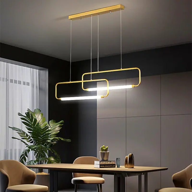 Bouvet Design LED Pendelleuchte Schwarz/Gold Wohnzimmer/Esszimmer