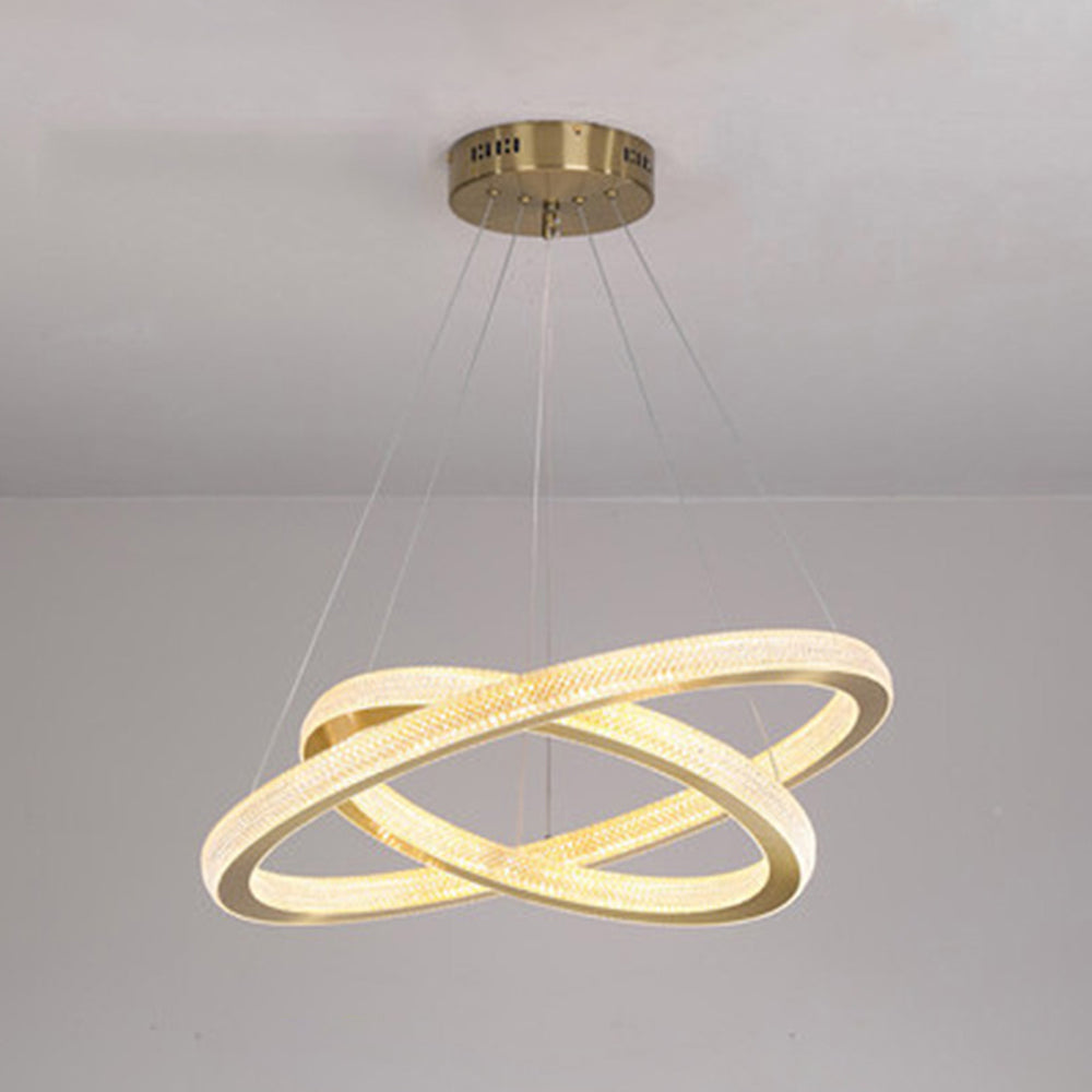 Kirsten Modern Ring LED Kronleuchter Gold Wohn/Schlafzimmer Metall