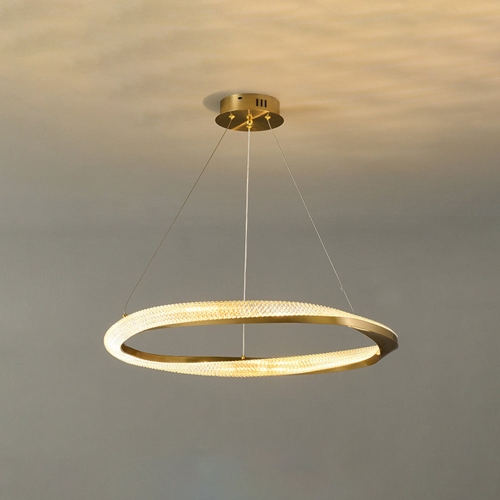 Arisha Modern LED Pendelleuchte Gold Ess/Wohn/Schlafzimmer Metall&Acryl Dimmbar