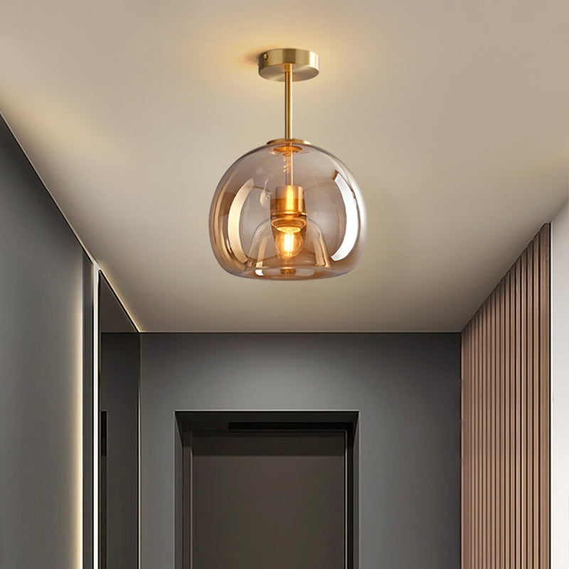 | Sola Glas Gold/Schwarz Flur/Wohnzimmer Las LED Modern Deckenleuchte