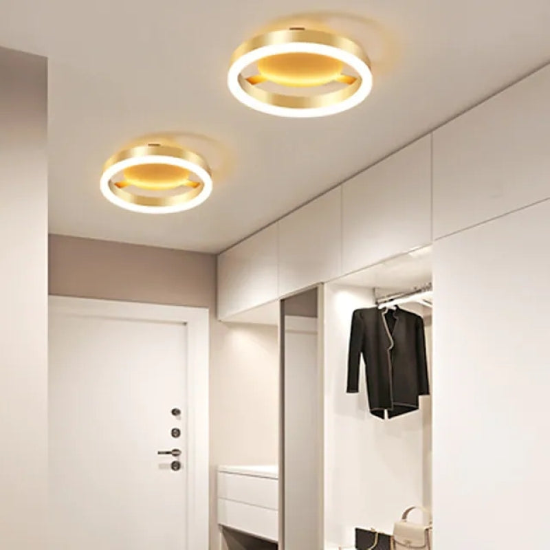 Amos Moderne LED Deckenleuchte Gold Wohn/Schlafzimmer Korridor Metall&Aluminium&Acryl