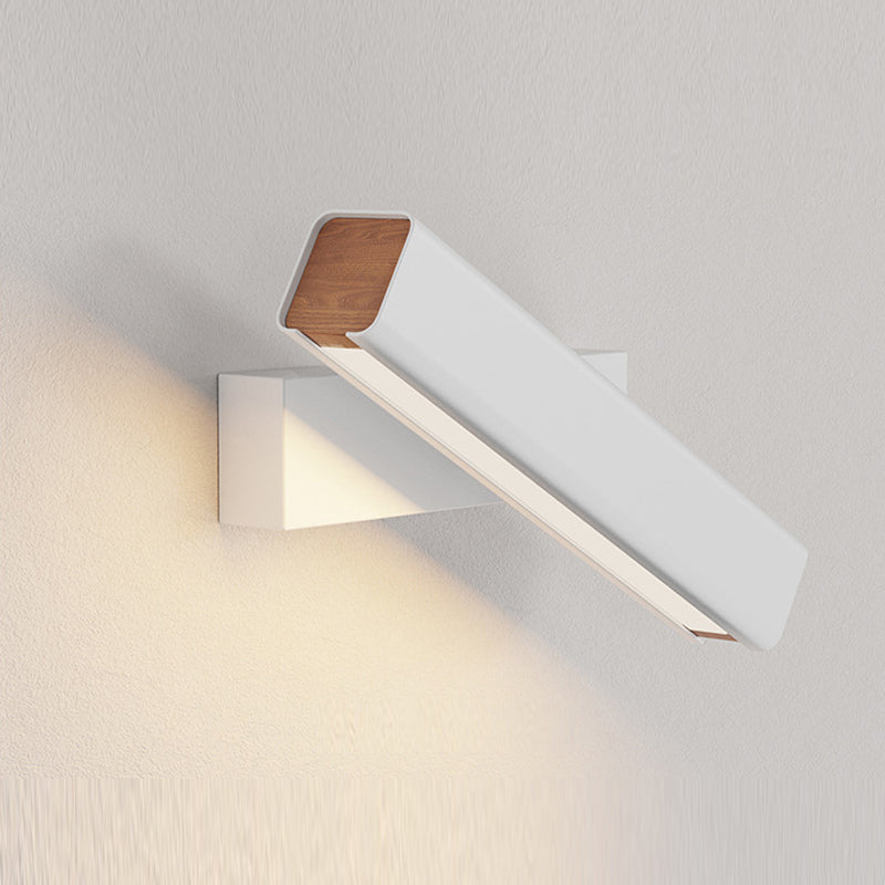 Aqsa Modern Modern LED Wandleuchte Innen Drehbar Rechteckig Metall/Holz Wohnzimmer