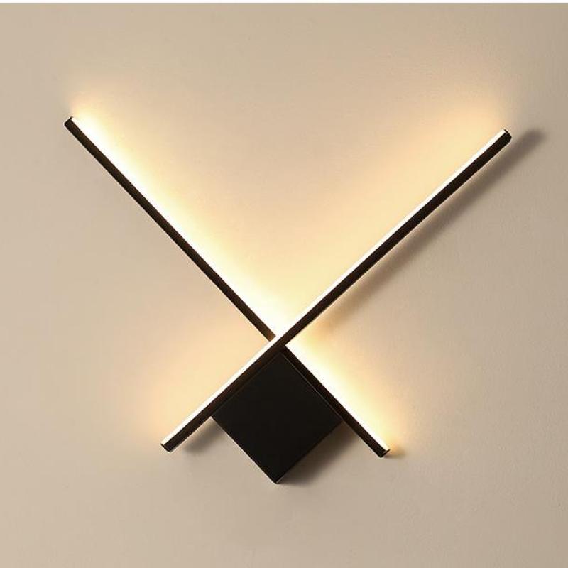 Kreative Modern LED Wandleuchte Schlafzimmer Metall Schwarz/Weiß