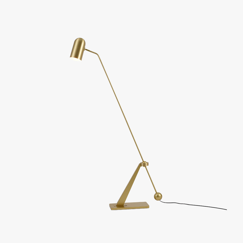Freja Design Fishing Rod LED Stehlampe Gold Wohn/Schlafzimmer Metall