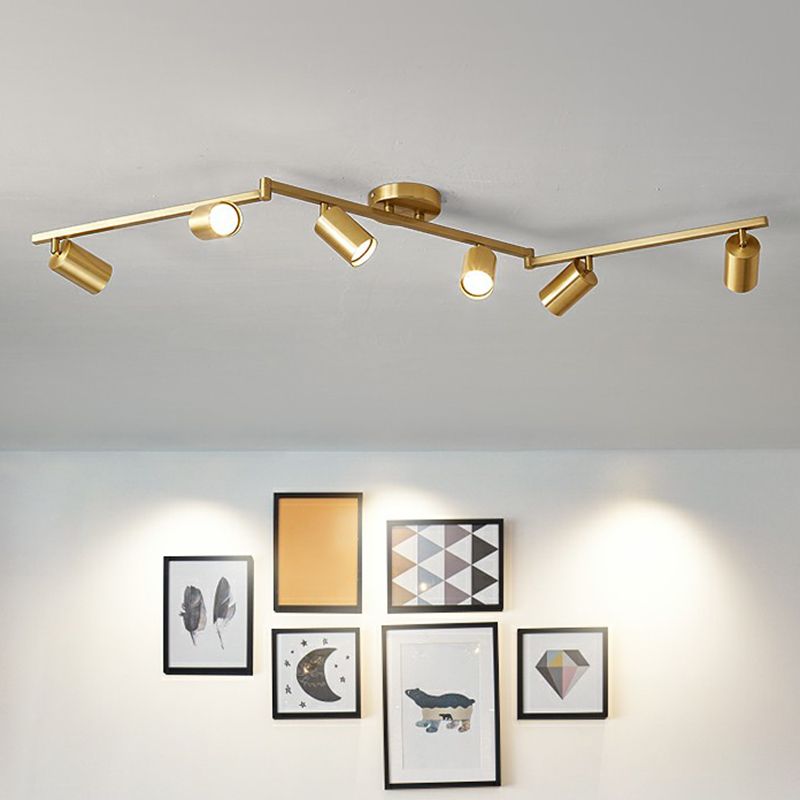 Haney Modern LED Deckenleuchte Schwarz/Weiß/Gold Schlaf/Wohnzimmer Flur Metall 3/4/5/6 Kopf