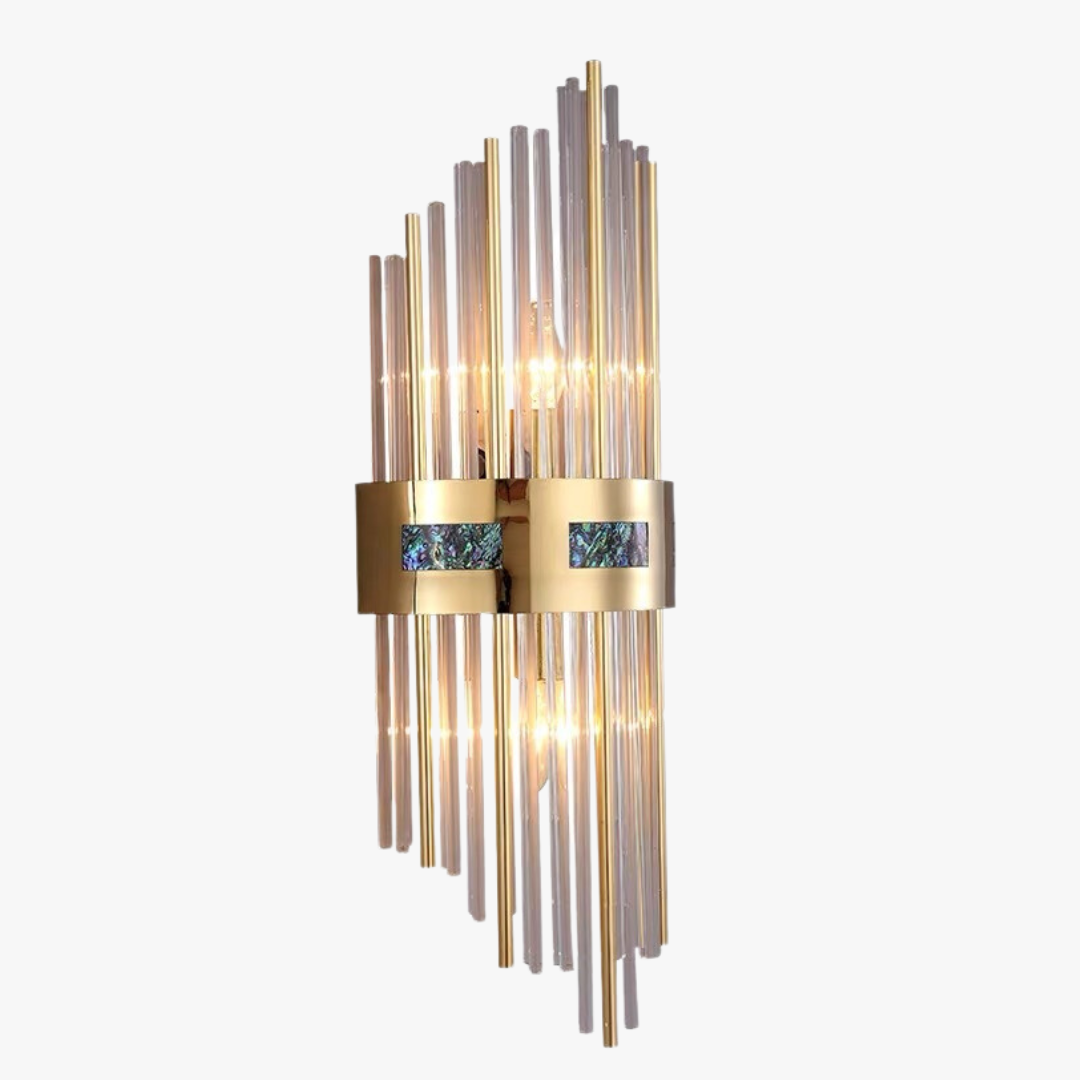 Crystal Kristall LED Wandleuchte Gold, Wohnzimmer/Schlafzimmer,Metall/Acryl