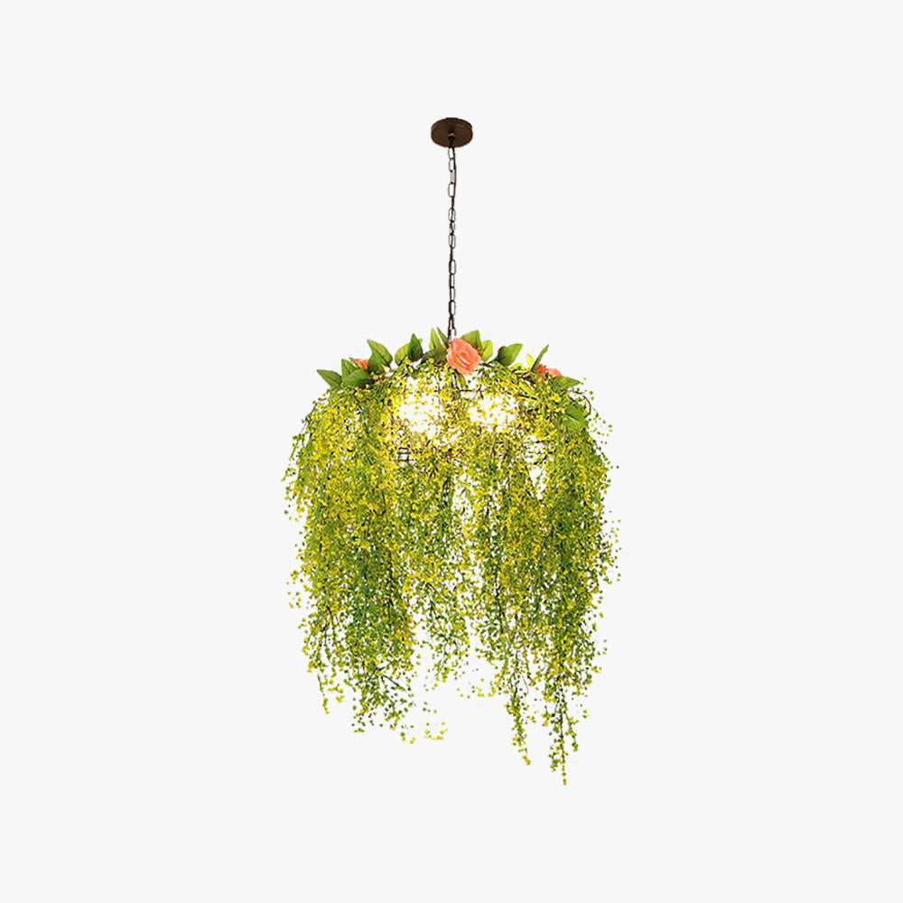 Nest Design LED Pendelleuchte Natur Grün Pflanze Wohn/Schlaf/Esszimmer Metall