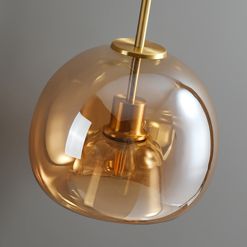 Sanna Modern LED Deckenleuchte Gold/Schwarz Flur/Wohnzimmer Glas Metall