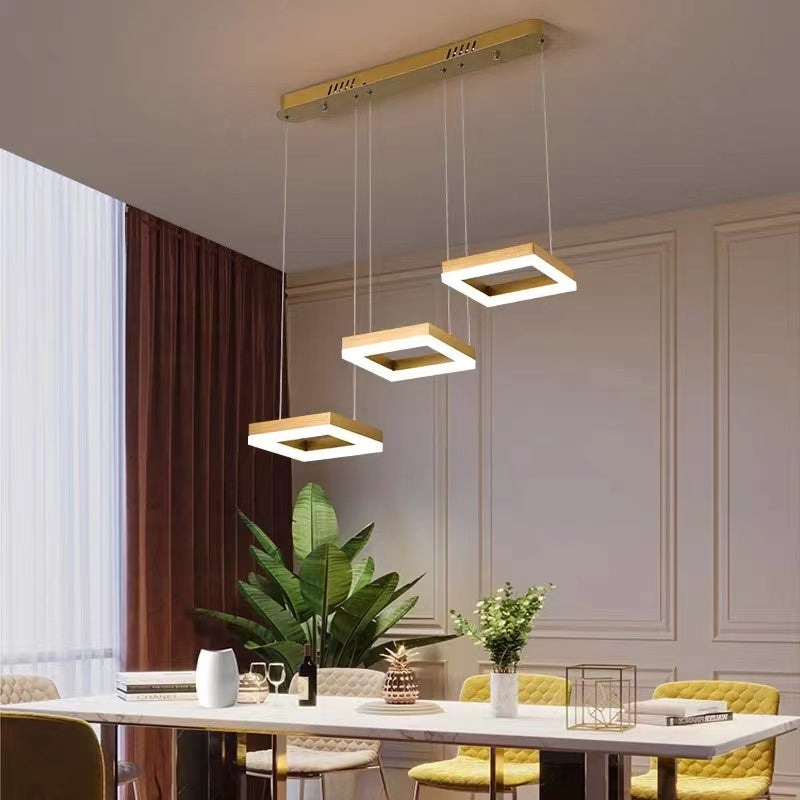 Avi Moderne LED Pendelleuchte Gold Schlafzimmer/Arbeitszimmer